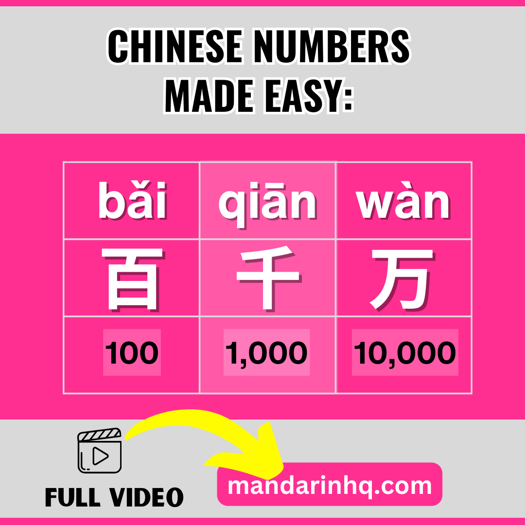 Chinese numbers 100-100000000000